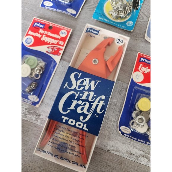 Vintage Prims Sew N Craft Tool to Set Snaps Studs Eyelets With Accessories - Picture 4 of 10